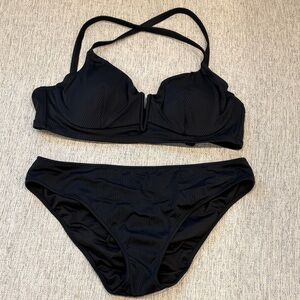 Shade & Shore Black Bikini Set